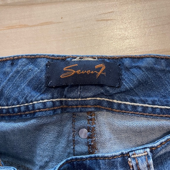 Seven7 Distressed Denim Bermuda Shorts - Picture 5 of 10